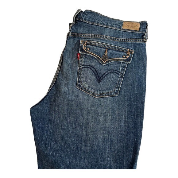 Levis 515 Womens Bootcut Distressed Jeans Size 12 - Picture 1 of 6